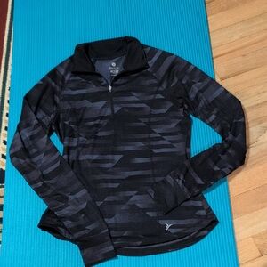 Old Navy Black and Gray Active Quarter-Zip